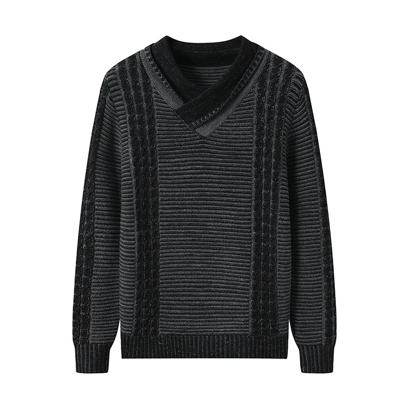 Men Long Sleeve Cable Knit Jumper