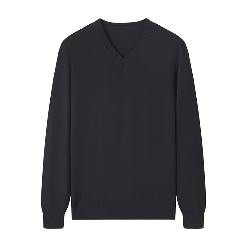 Men's Fitted V Neck Sweater