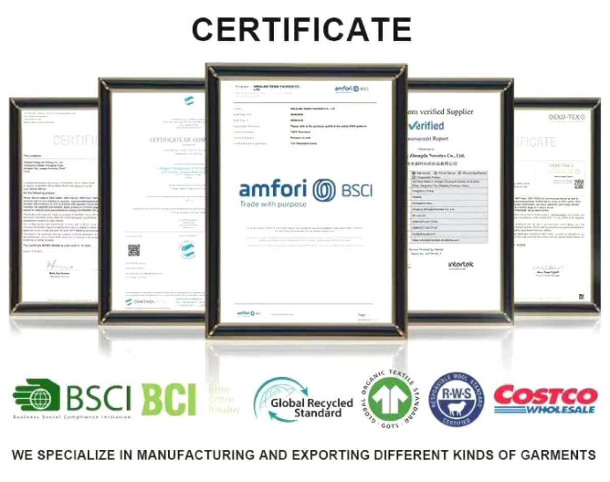 Striped Knit Full Zip Hoodie CERTIFICATE