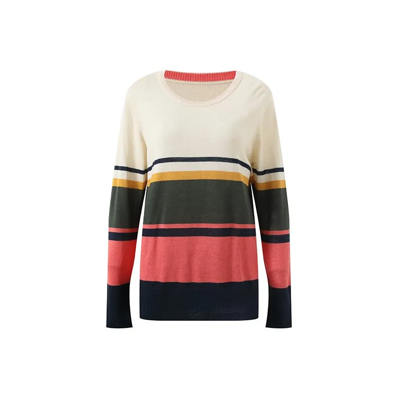 Women's Multicolor Striped Sweater